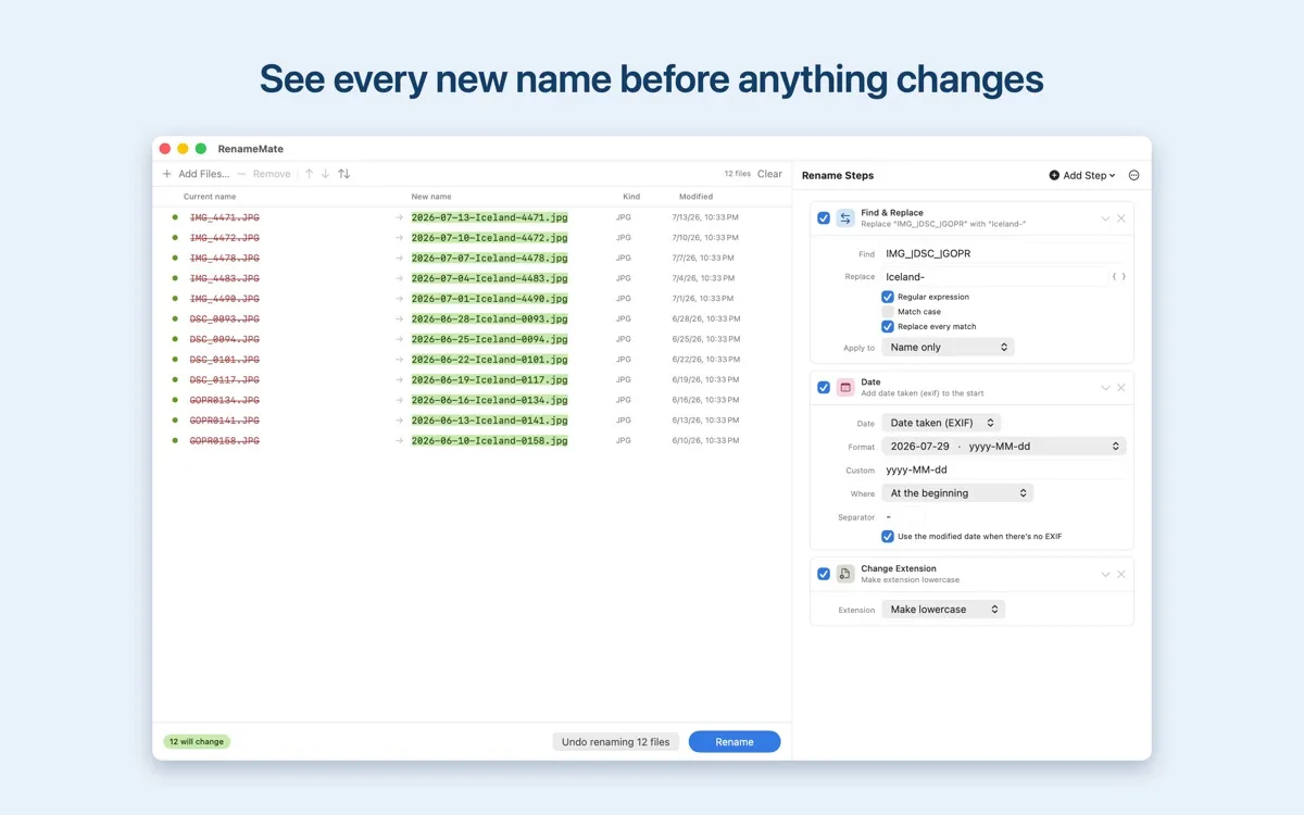 RenameMate screenshot